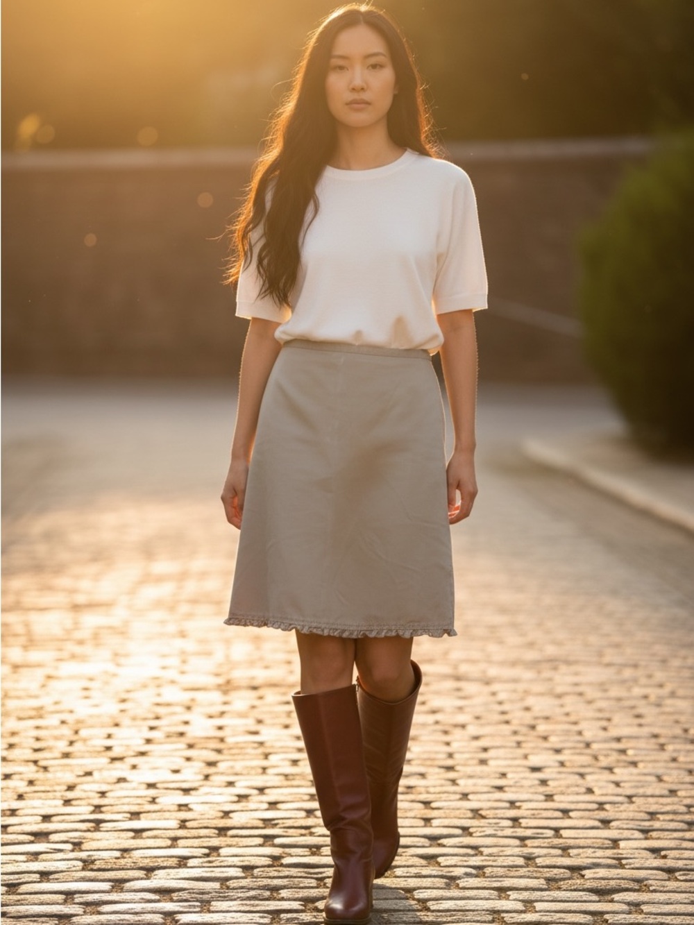 Old Navy Olive Green A-Line Skirt